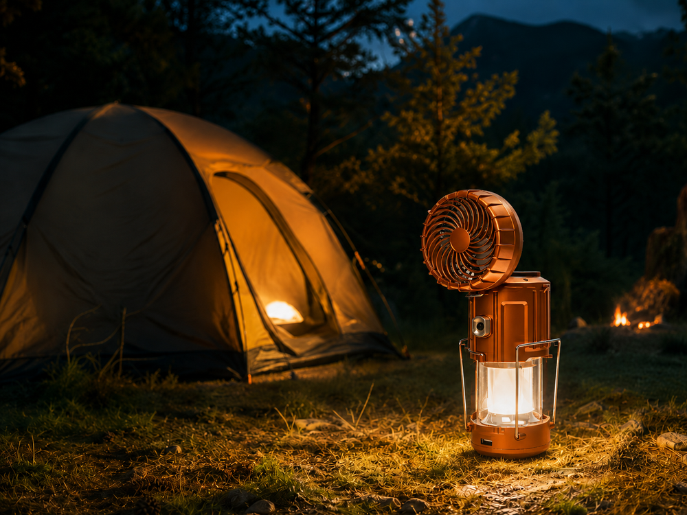 Lantern used while camping