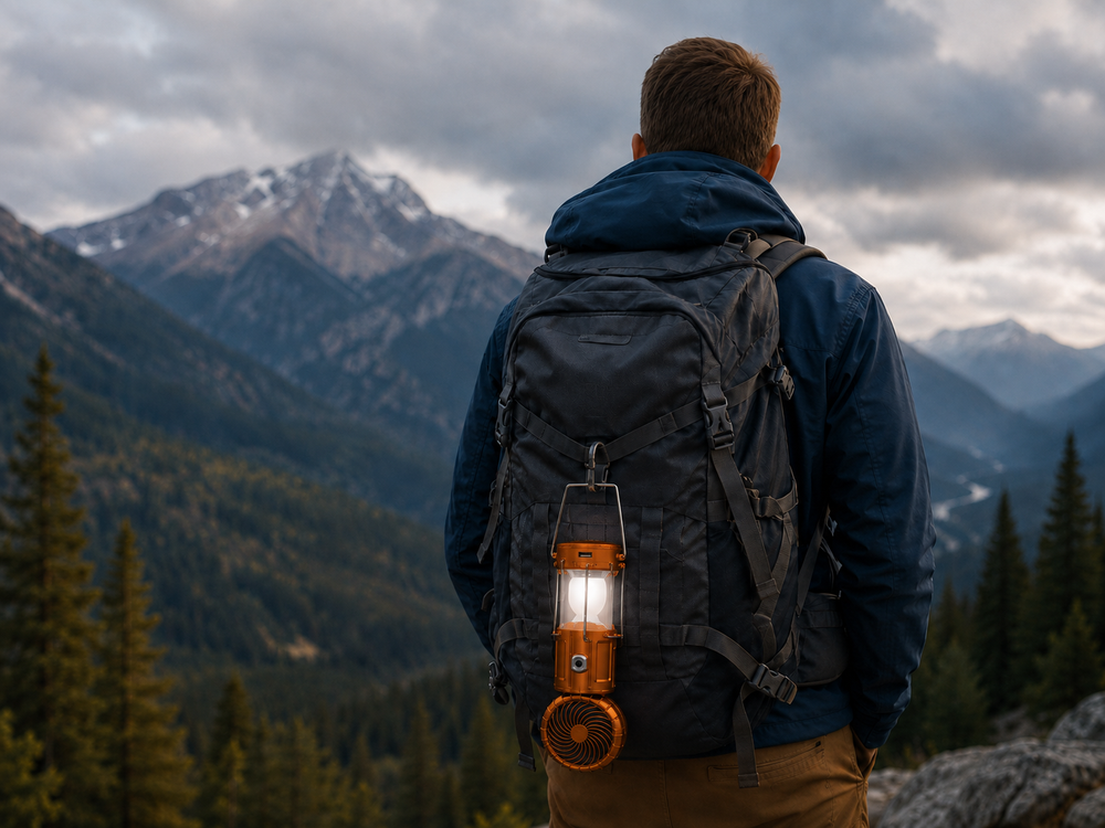 Lantern used for hiking and outdoor adventures